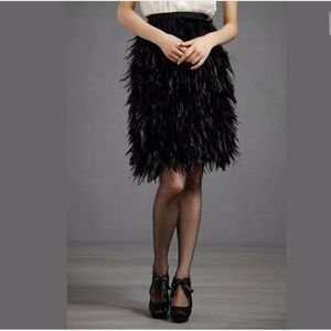BHLDN Anthropologie Skirt SZ 0/2/4 Feathers NWOT